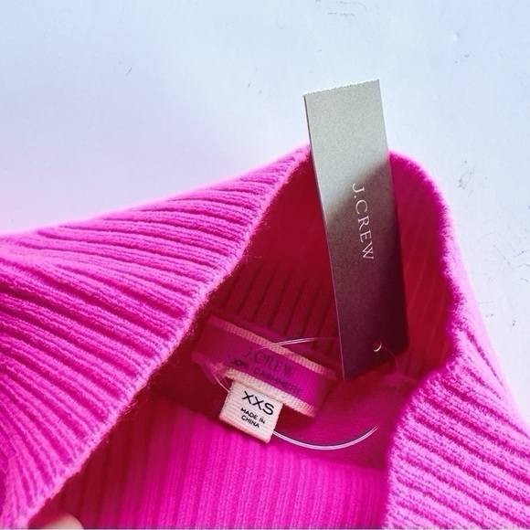 NEW J.Crew Pink Cashmere Mockneck Sweater Size XXS - Picture 4 of 6